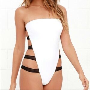 Mia Marcelle Strappy White One Piece Swimsuit
